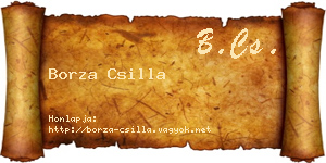 Borza Csilla névjegykártya
