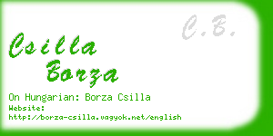 csilla borza business card